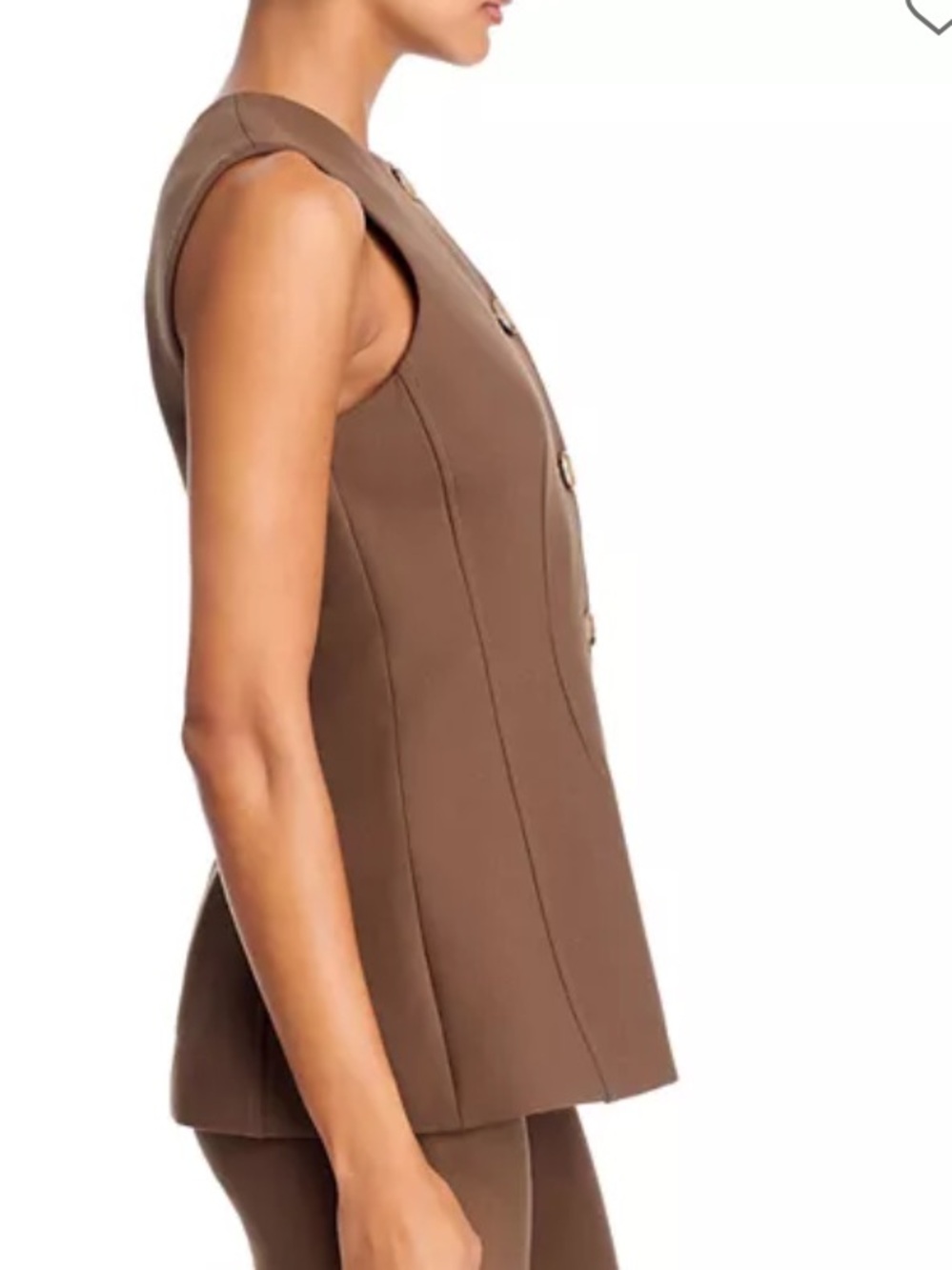 Veronica Beard Jessup Sleeveless Brown Tailored Vest size 2 - Picture 3 of 6
